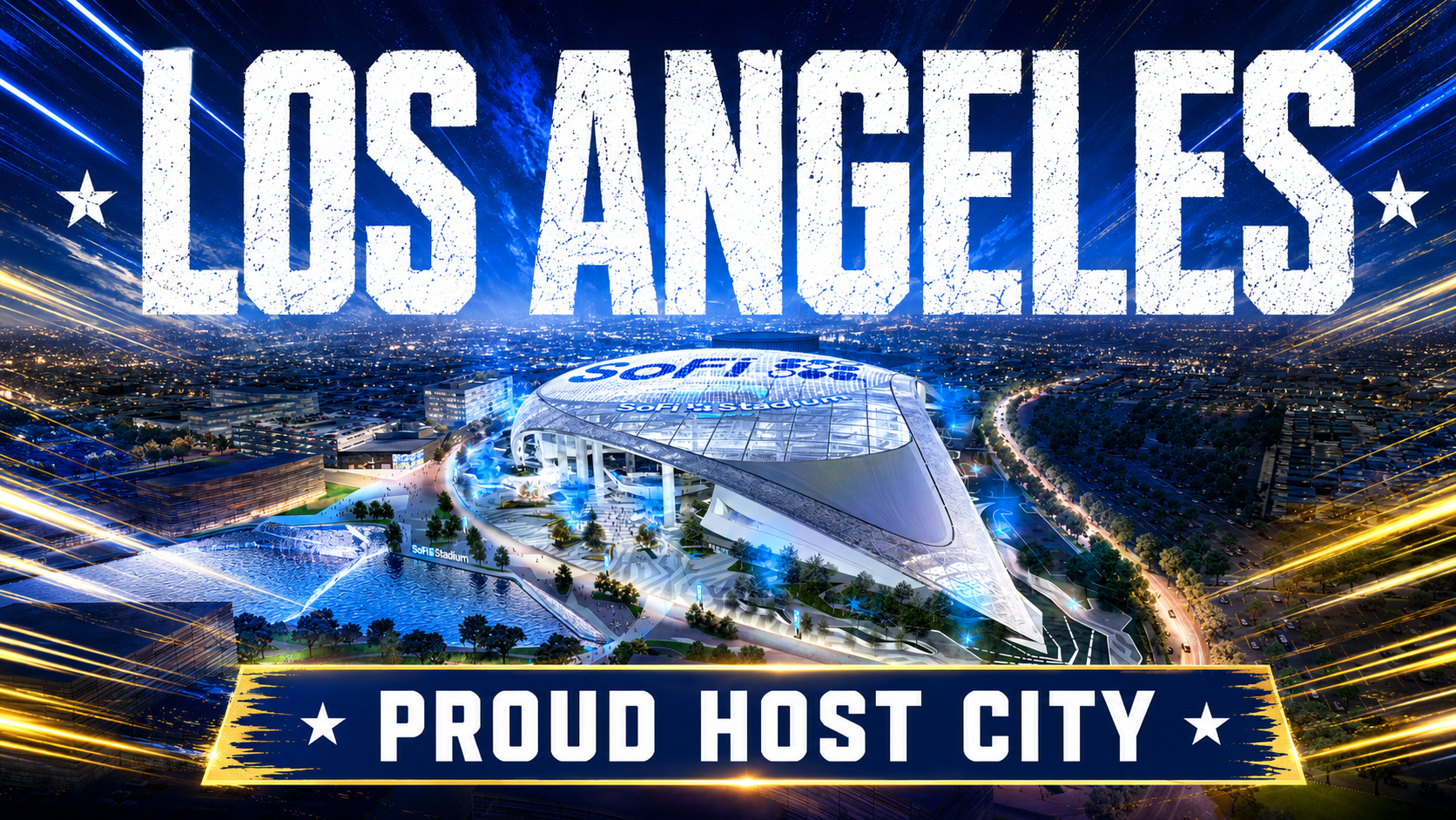 Los Angeles World Cup host city banner